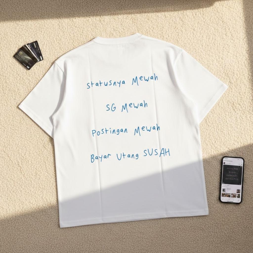 น้ํา. เสื้อยืด POSTINGAN LUXURY PAY AT DIFFICULT PEOPLE | TEE COMBED 24s | ผ้าฝ้ายหวี 24s พรีเมี่ยม