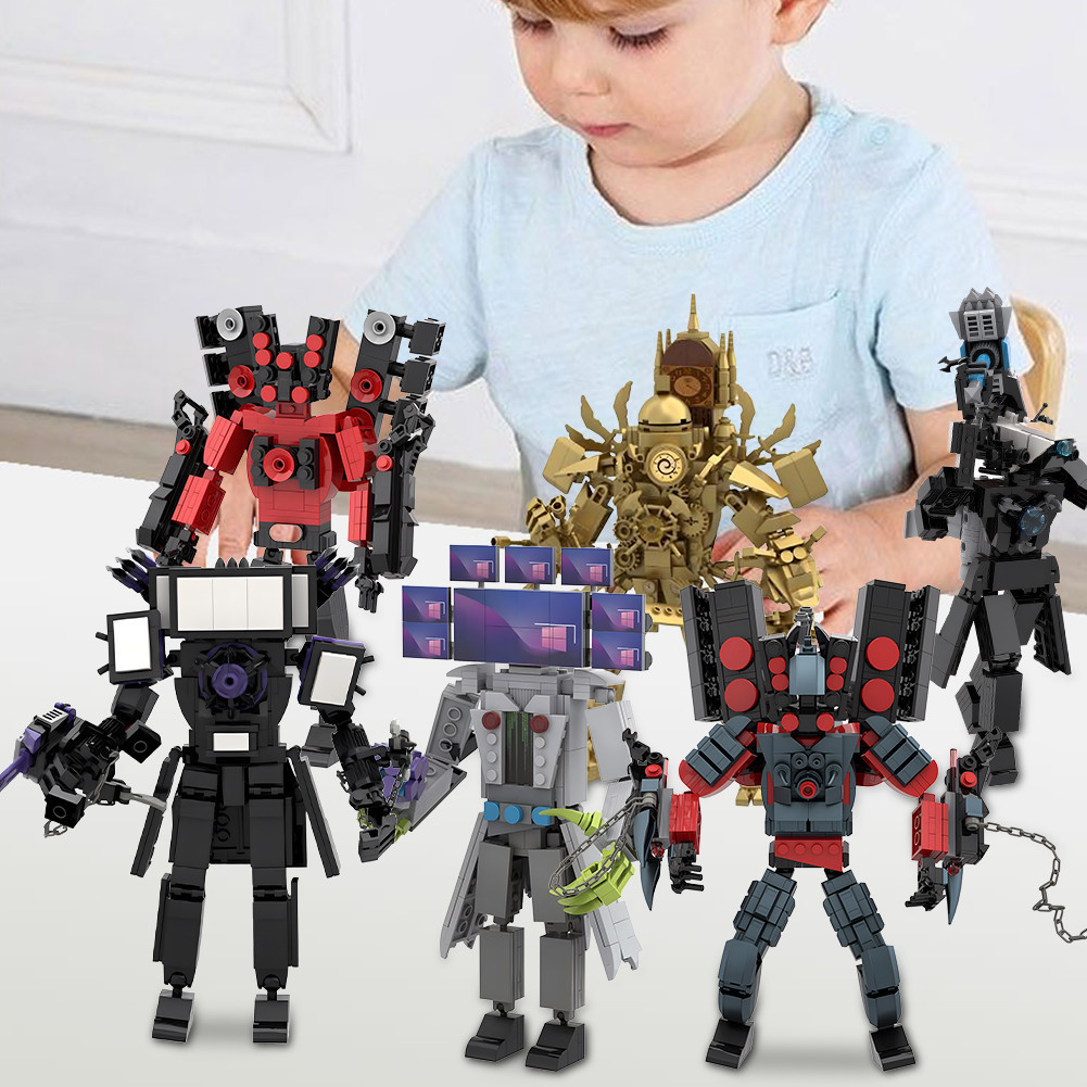 TWW Skibidi Toilet/Titan TV Man/Titan TV Man Titan TV Man อัพเกรด/โมเดลบล็อกตัวต่อ