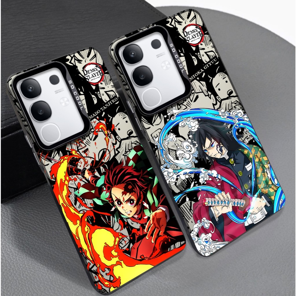 CASE SO COOL HOLOGRAM PREMIUM สําหรับ VIVO Y29 4G 2025 MOTIF DEMON SLAYER TANJIRO X GIYUU COOL Softc