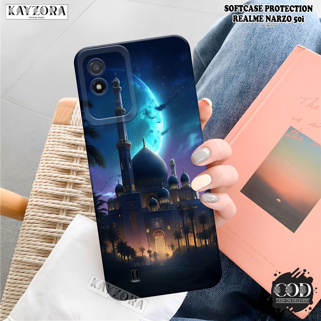 เคส Realme Narzo 50i ล่าสุด - KAYZORA - เคสมัสยิดแฟชั่น - Realme Narzo 50i Softcase - กล้อง Pro Tpu 