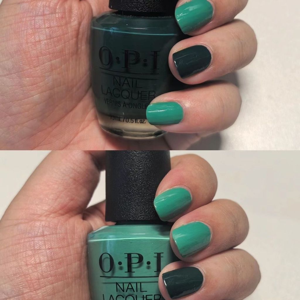 สินค้าใหม่ พร้อมสต็อก OPI Lasting Mint Green No-Baking Nail Polish Lasting Bright W54 Quick-Drying O
