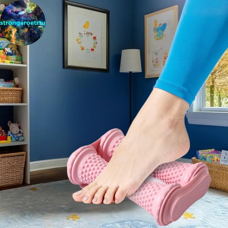 Strongaroetrtu เท้าคู่แถว Roller Massager Plantar Fasciitis ป้องกันเท้าผ่อนคลาย Reflexology เครื่องม