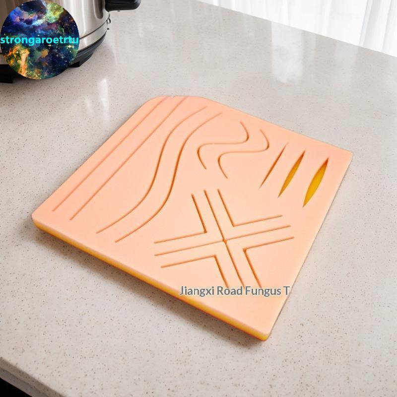 Strongaroetrtu ซิลิโคนผิวเย็บ Practice Pad สมจริง 3 ชั้น Wound Operate Pad สําหรับการฝึกอบรมการแพทย์