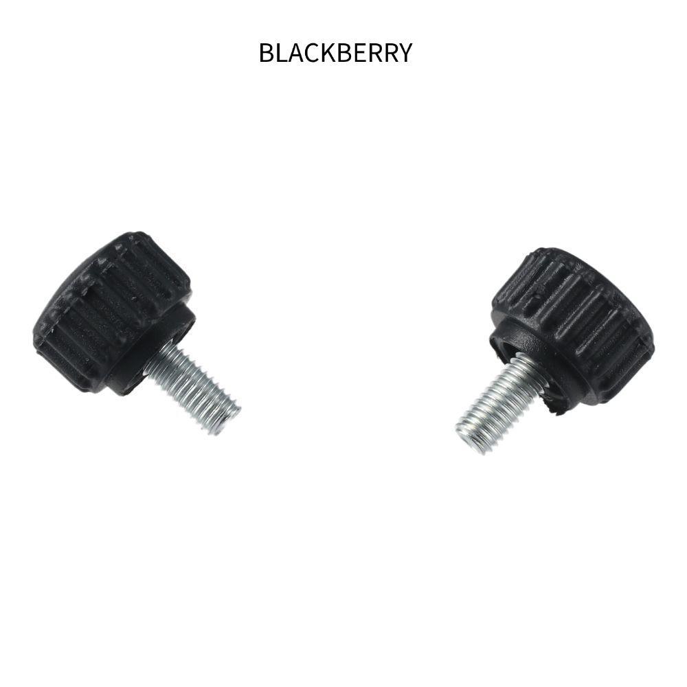BLACKBERRY 8 ชิ้นสกรูนิ้วหัวแม่มือ Knurled, ปุ่มหนีบสีดําชาย, สลักเกลียวมือ พลาสติก M5 ความยาวเกลียวสกรูเฟอร์นิเจอร์
