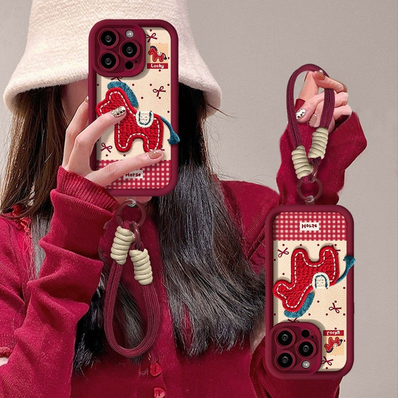 3D Horseเคสโทรศัพท์การ์ตูนปีใหม่สําหรับXiaomi Redmiหมายเหตุ13 12 11S 10 9A 9C Poco M7 C71 C75 C65 Mi
