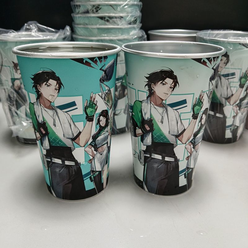 Yihetang-Campus ถ้วยเครื่องดื่มเปลี่ยนสีสไตล์ถ้วยตรงเครื่องดื่มเย็นถ้วยเปลี่ยนสีสองมิติ