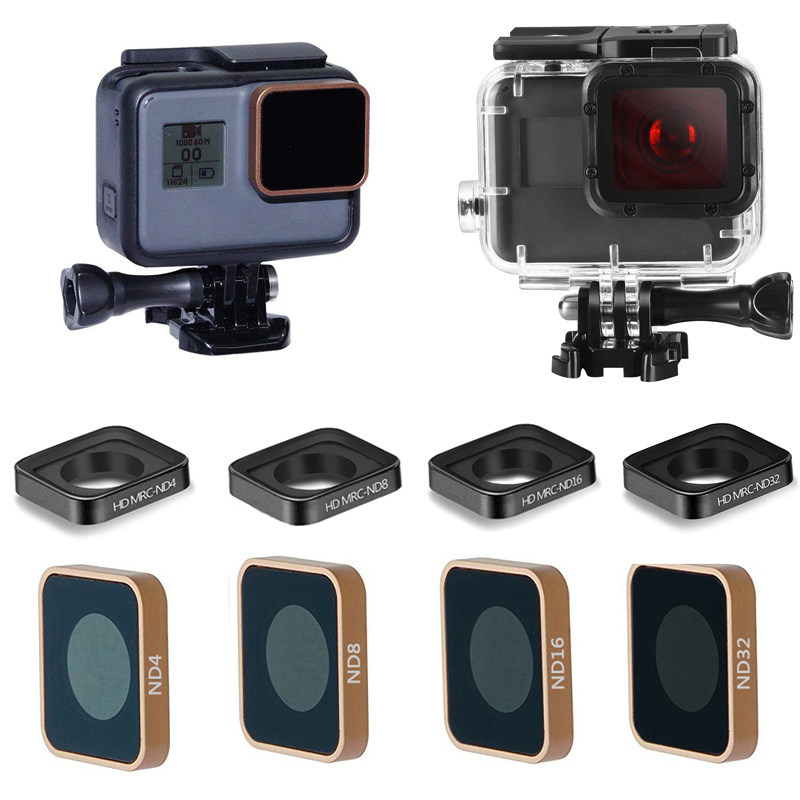 เหมาะสําหรับ GOPRO 5/6/7 ชุดกรองกล้องกีฬาอุปกรณ์เสริม ND ND Filter ND4 8 16 32 64