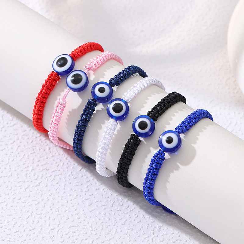 อุปกรณ์เสริม Blue Eyes Devil Evil Eyes กับ.Red String ทอมือ Handmade Cupu