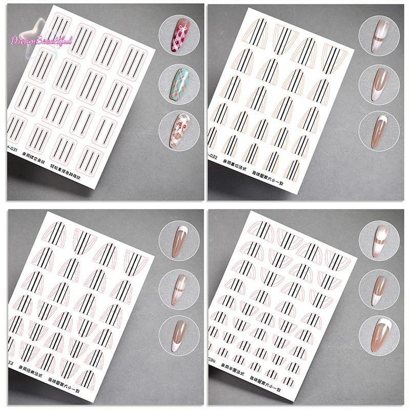 <DBFl-t> 1 แผ่นโปร่งใสภาษาฝรั่งเศสคําเล็บคู่มือ Stiers Strong กาวเล็บ Decals เล็บฝรั่งเศส DIY ลายฉลุ 3D เครื่องมือจัดแต่งทรงผมใหม่