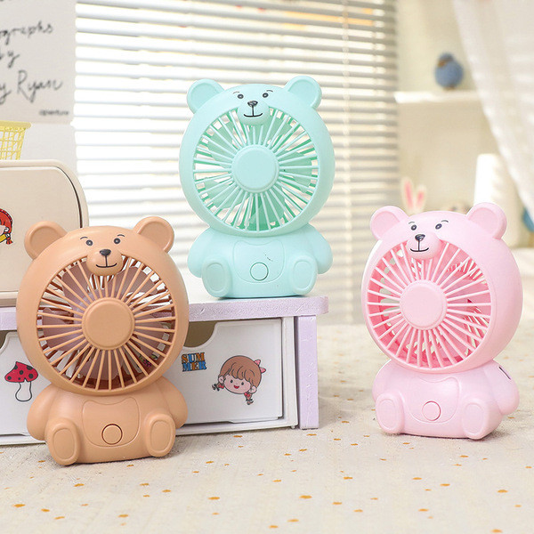 พัดลม usb jisulife พัดลม ของขวัญสําหรับเด็กการ์ตูนหมีชาร์จพัดลมขนาดเล็กกลางแจ้งแบบพกพามือถือสามความเ
