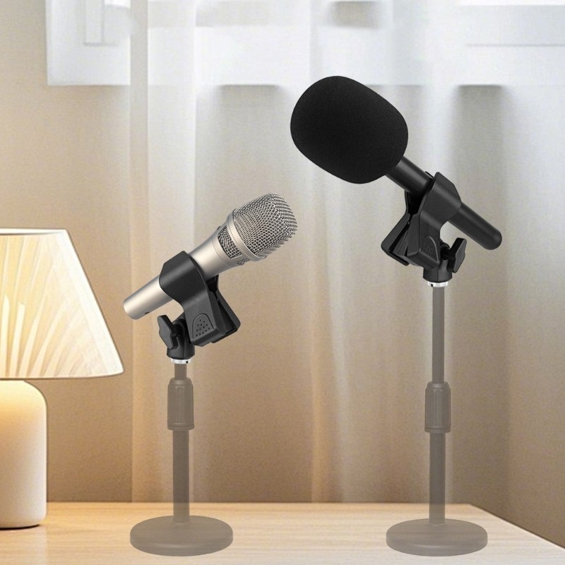 QUIM ไมโครโฟนแบบพกพา Shock Mount Holder Mount Adapter Socket Studio Recording