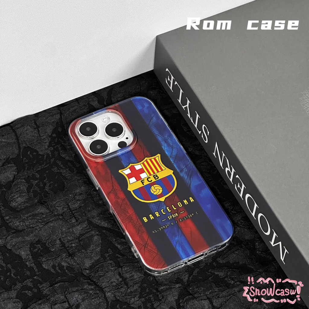 FCB PSG เคสฟุตบอลธีมเมืองสำหรับ IPhone 17promax 12pro 15 16 plus 7 se2020 xr xsmax 8 14plus 11 13 x ปารีส บาร์ซ่า