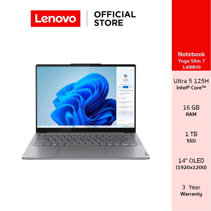 Lenovo Yoga Slim 7 14IMH9(83CV009KTA)Notebook Intel Core Ultra 7 155H 16GB SSD 1TB 14" OLED