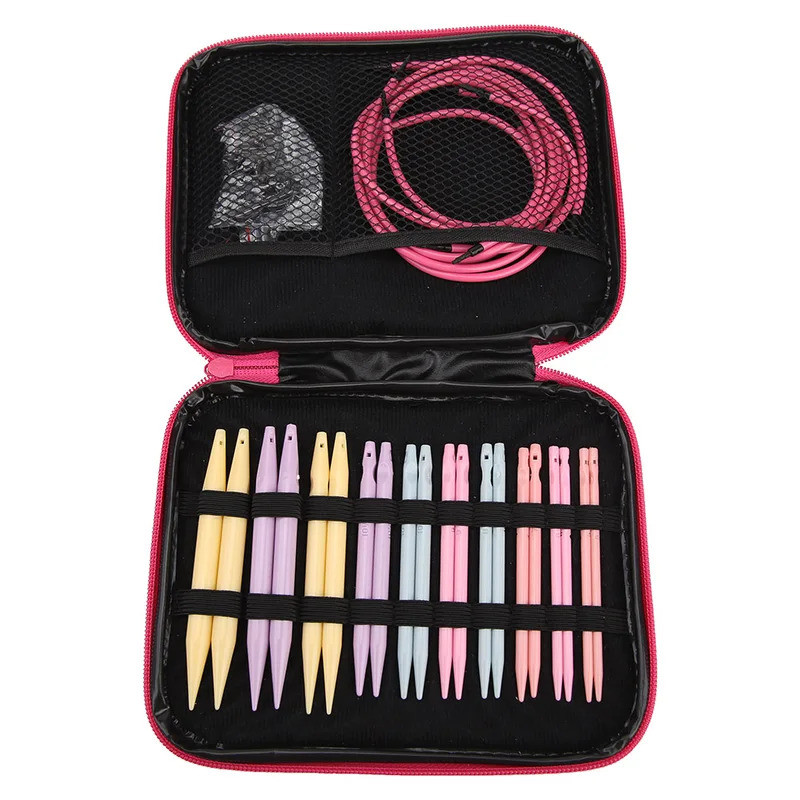 10 Pairs Plastic Change Head Circular Knitting Needle Set Sweaters Woven Tools