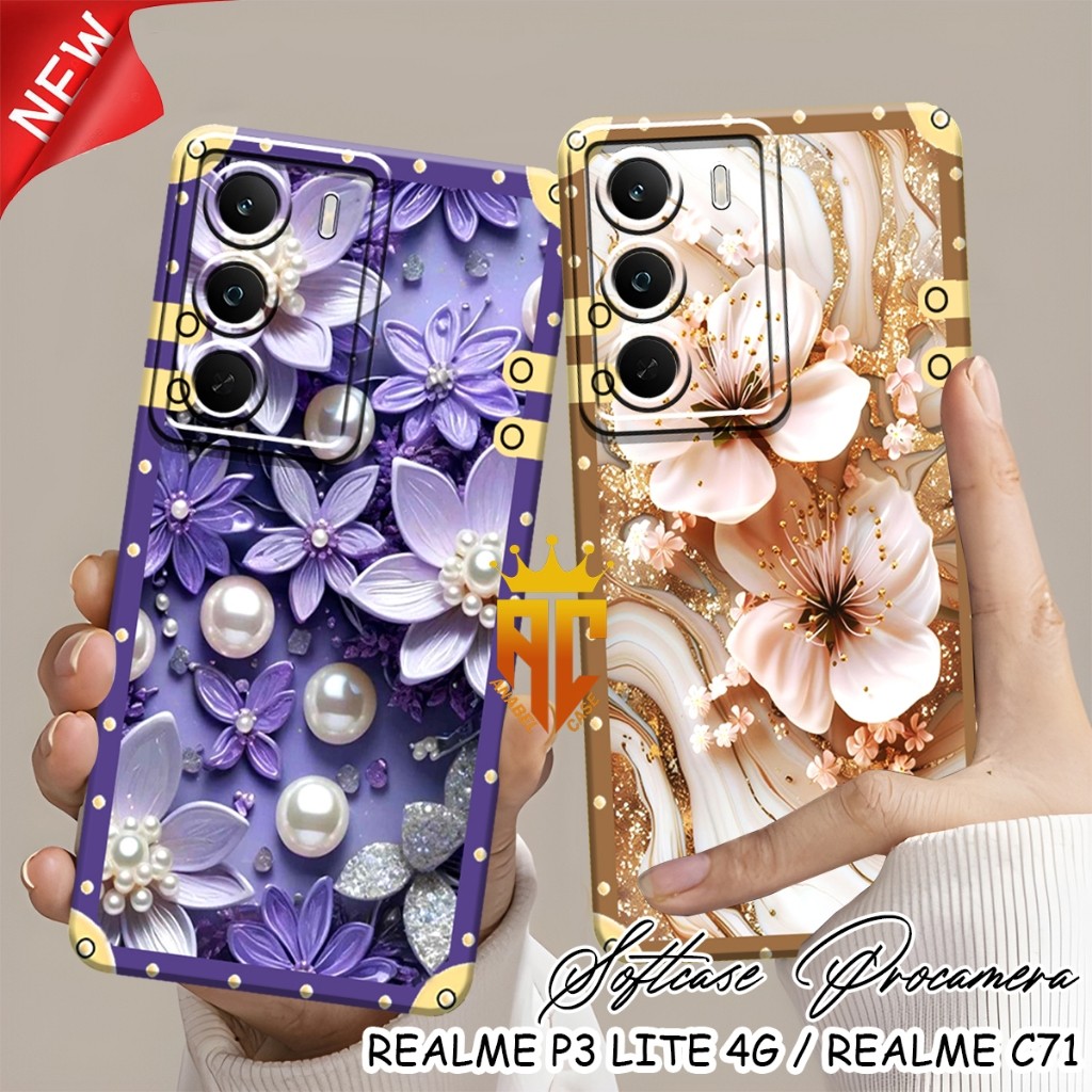 Softcase Realme p3 Lite 4g - เคส Realme c71 4g - Realme c75 - Realme c75x - Realme c73 Beautiful Fra