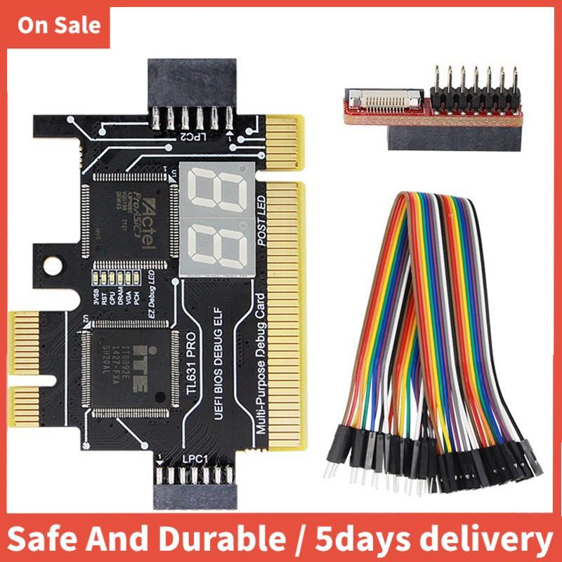 TL631 PRO PC PCI-E สําหรับ MINI LPC เมนบอร์ดวิเคราะห์เครื่องทดสอบ Debug การ์ดมัลติฟังก์ชั่นการ์ดวินิ