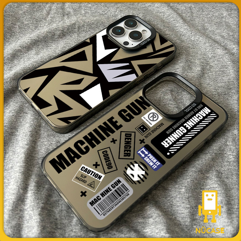 สำหรับ เคสไอโฟน 13 12 11 iPhone 16 15 14 PRO MAXเคสสติกเกอร์แมชชีนกัน แอปเปิ้ลโทรศัพท์ จัดส่งจากประเทศไทย