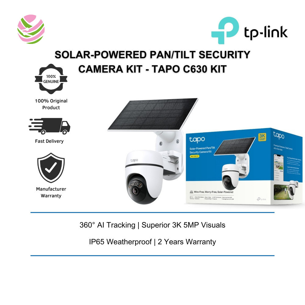 TP-Link Solar-Powered Pan/Tilt Security Camera Kit - Tapo C630 KIT