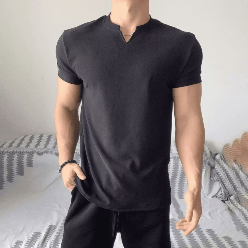 เสื้อยืดกีฬาสำหรับผู้ชาย แห้งเร็ว คอกลม