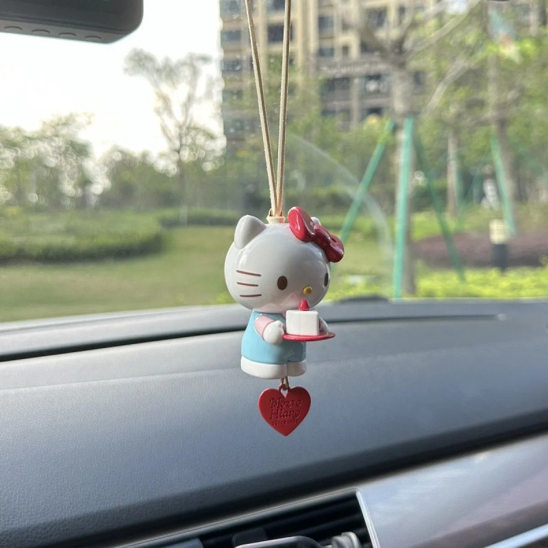 เค้ก สวัสดี คิตตี้ รถแขวนน่ารักภายในรถสร้างสรรค์พวงกุญแจตกแต่งของขวัญ - รูปที่ 5