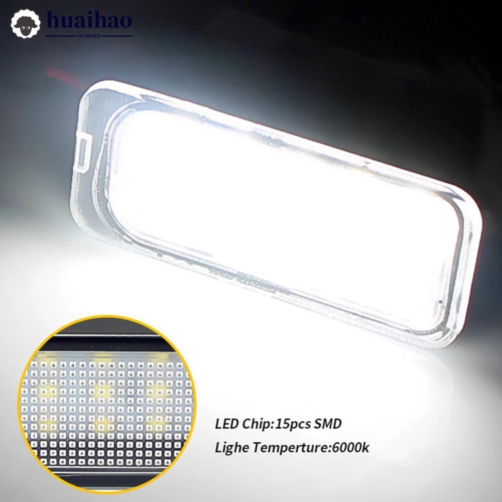HUAIHAO 2 ชิ้นป้ายทะเบียนรถยนต์ 12V LED หมายเลขไฟสัญญาณแสงสีขาวสําหรับ Ford KUGA S MAX MONDEO MK4 MK