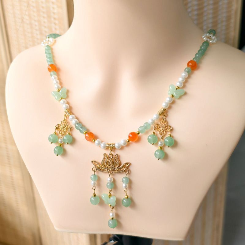 อุปกรณ์ Hanfu โบราณอุปกรณ์เสริมอุปกรณ์เสริมโบราณ Soft Yingluo Clavicle CHAIN ความงามสด All-Match Han