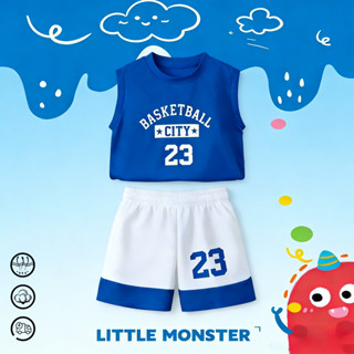 ชุดเด็ก เสื้อกร้าม+กางเกงขาสั้น เสื้อแขนกุดน่าร้อน ผ้าcotton…