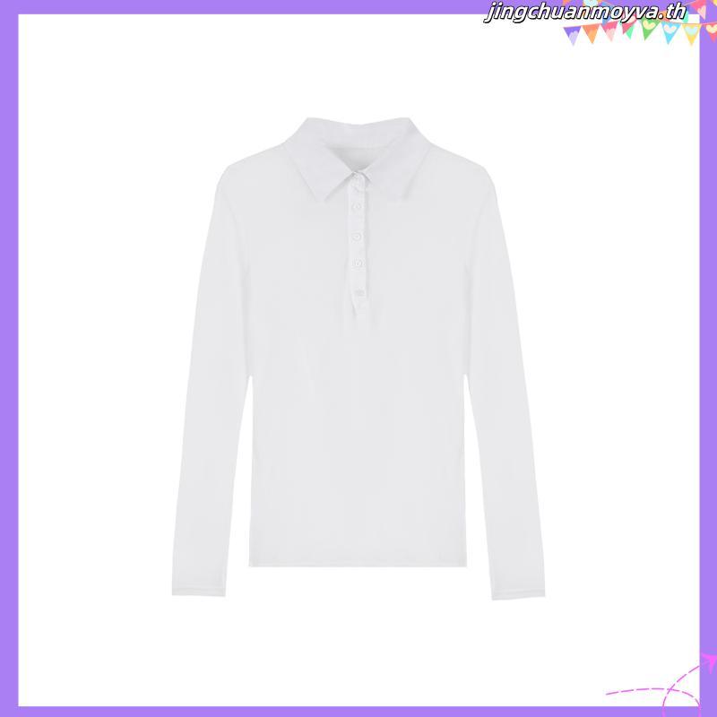 ส่งต่อเสื้อ bnk brand ÉTOILE BNK GIGI SNAP POLO โปโลเนื้อผ้ายืด สีฟ้า size m