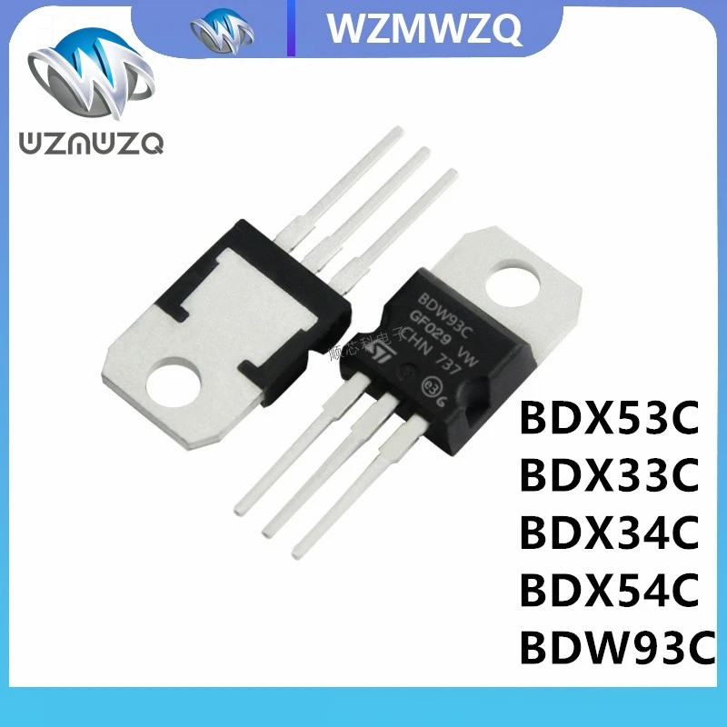 5pcs BDX53C BDX33C BDX34C BDX54C BD911 BD912 TO-220 BDX53 BDX33 BDX34 BDX54 TO220 BDW93C BDW94C Fiel