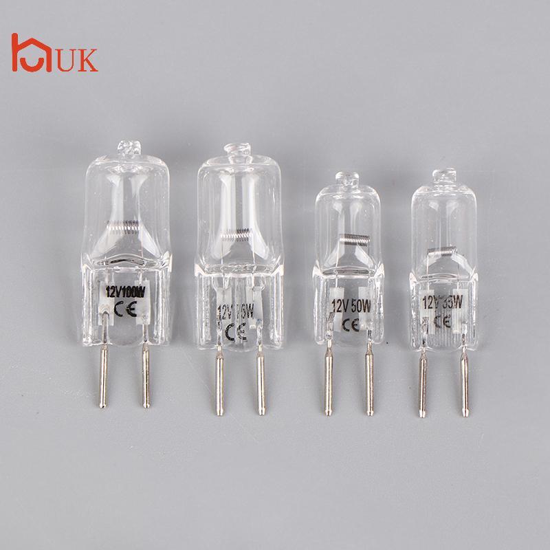 UK 1 PC G6.35 12V 20W 35W 50W 70W 100W หลอดไฟทํางานหลอดไฟ G6.35 Aroma โคมไฟ G6.35 กล้องจุลทรรศน์หลอด