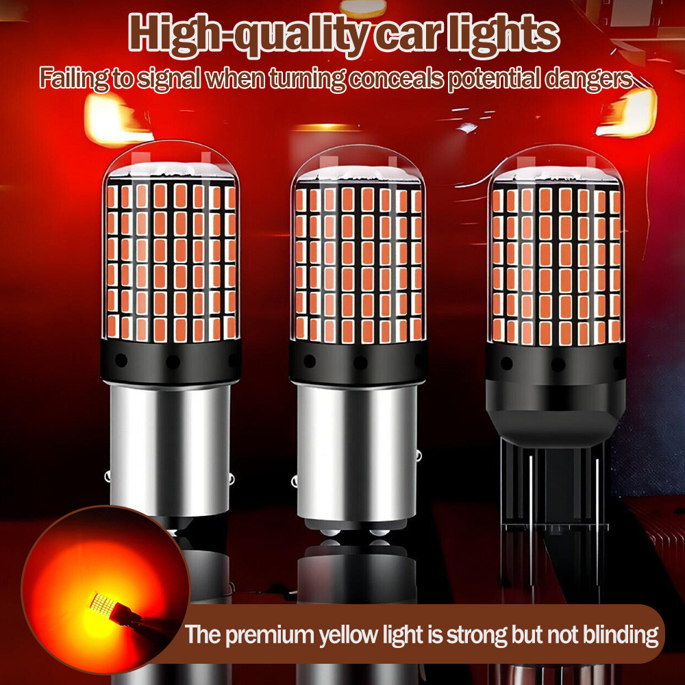 2 แพ็ค 3014 144smd CanBus S25 1156 BA15S P21W LED BA15S PY21W โคมไฟ T20 LED 7440 W21W Led