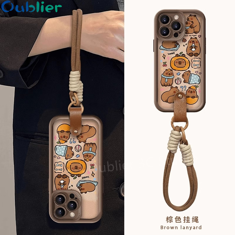 เคสโทรศัพท์ VIVO V60 V50 V40 V30 Lite Pro V29 V27 4G 5G เคส ปลอกดีไซน์ใหม่น่ารักการ์ตูน Capybara ซิลิโคนกันกระแทกปกอ่อนพร้อมเชือกเส้นเล็ก 2026