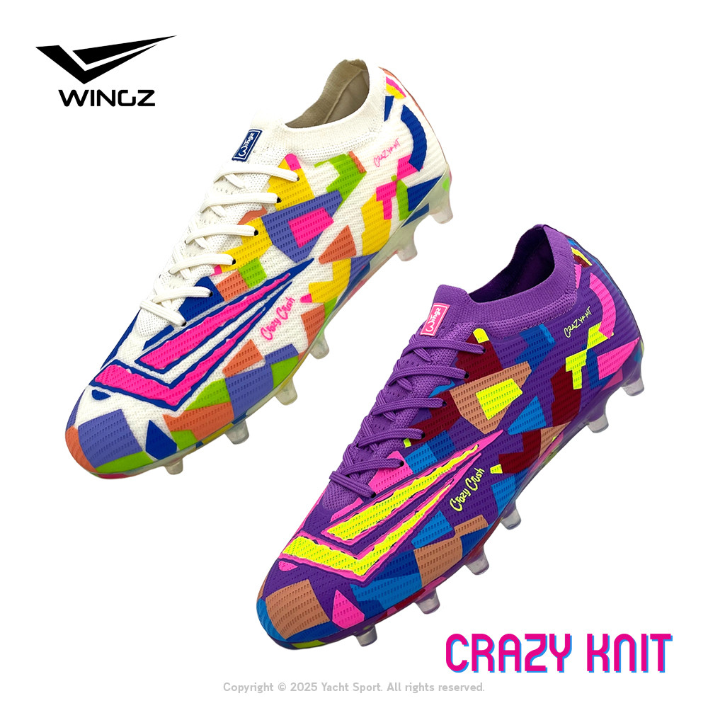 HOT รองเท้าฟุตบอล หุ้มข้อ WINGZ รุ่น Crazy Crush / Crazy Knit