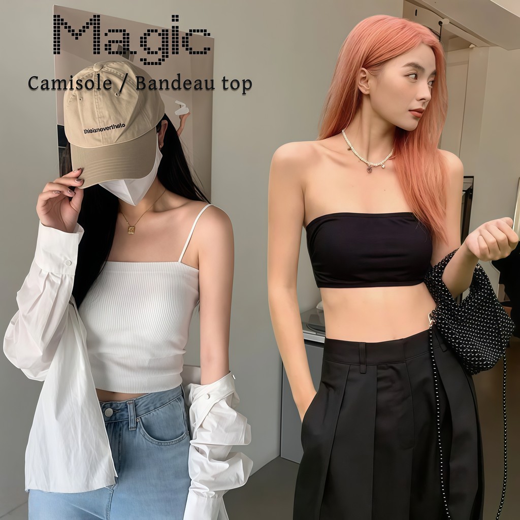 【Magic】พร้อมส่ง | เสื้อเกาะอก บราเสริมฟองน้ำ เนื้อนุ่ม สวมใส่สบาย กางเกงใน"MX-2สี/DW-02"
