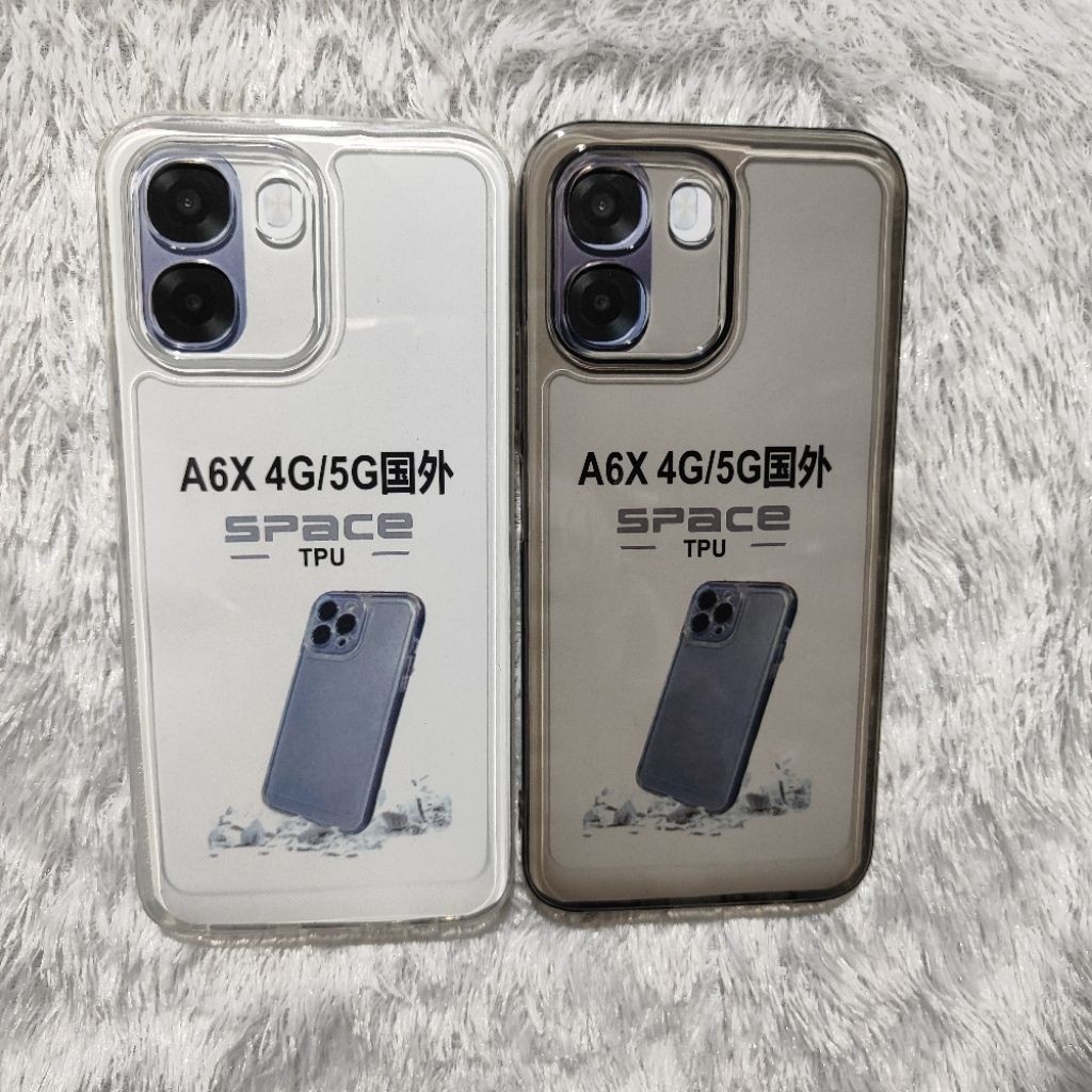 เคสนิ่ม Original Space Oppo A6 4G/5G/A6X 4G/5G Casing Clear Black Space