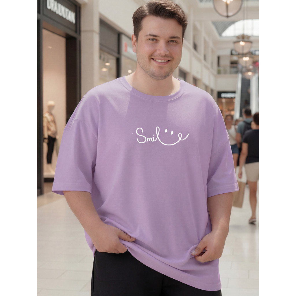 2W065 [AIYOU] Lelaki Baju T เสื้อผู้ชาย Tshirt XL-5XL เสื้อผ้าผู้ชายรอบคอ Tops Plus ขนาดเสื้อยืดเกาห