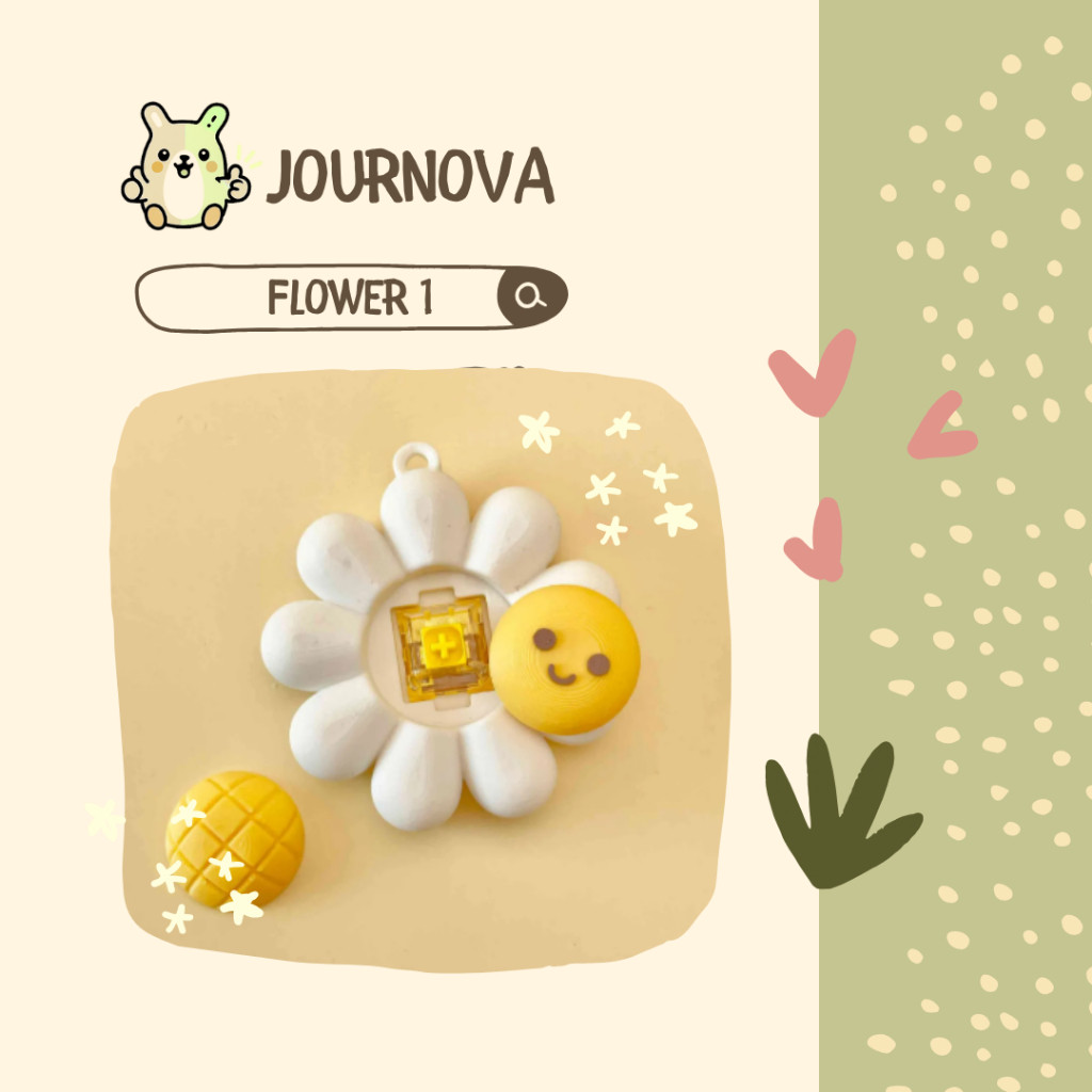 [KEYCHAIN] Fidget Clicker - ของเล่นคลายเครียดน่ารัก - พวงกุญแจ 3D Clicker พร้อมรูปทรงดอกไม้ที่สวยงาม