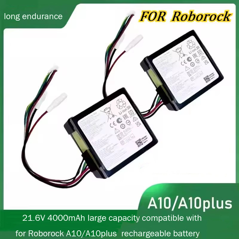 21.6V 4000mAh ความจุขนาดใหญ่เข้ากันได้กับสําหรับ Roborock A10 / A10 plus Roborock dyad pro เครื่องขัดพื้นความอดทนยาวแบตเตอรี่แบบชาร์จไฟได้