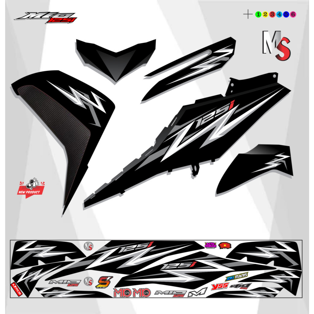 รถจักรยานยนต์ STRIPING VINYL POLET MIO Z / สติ๊กเกอร์ VARIATION VINYL MIO M3 MS007