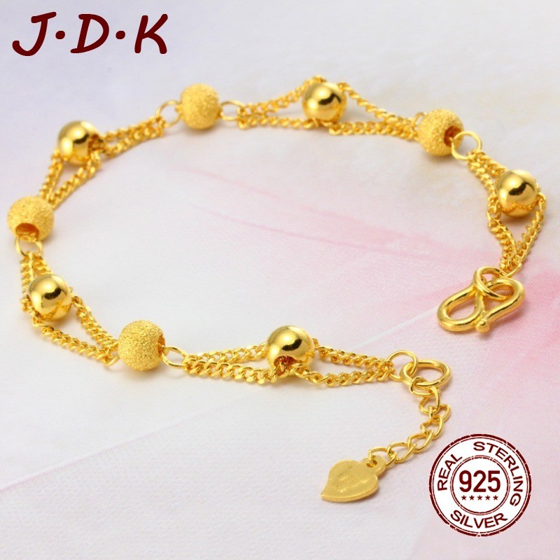 เครื่องประดับแฟชั่นสร้อยข้อมือทอง JDK 18K