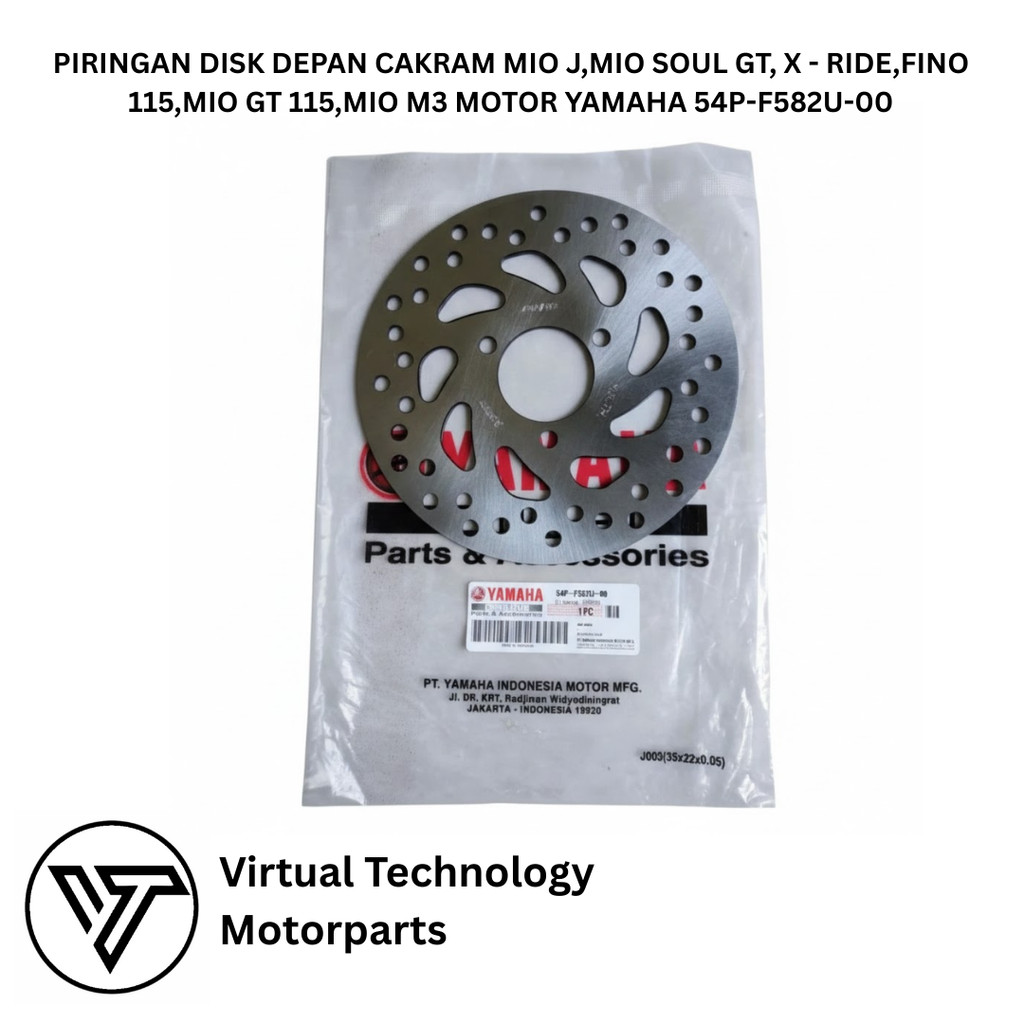 ดิสก์เบรกหน้า MIO J, MIO SOUL GT, X - RIDE, FINO 115, MIO GT 115, MIO M3 YAMAHA MOTORCYCLE 54P-F582U