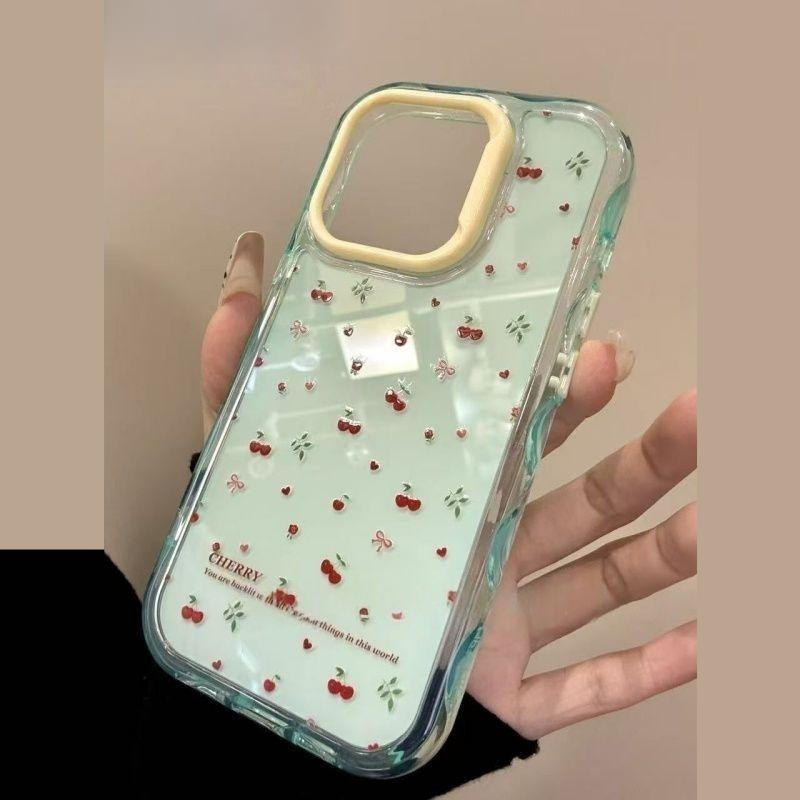 Niche Red Cherry Jelly Waveรูปแบบใช้งานร่วมกับiPhoneสําหรับiPhone 17 /14 Pro Max /16 Pro Max /15 Pro Max /13 Pro Max /11 Pro Max /12 Pro Max /AIR /15 ใหม่บุคลิกภาพความคิดสร้างสรรค์ 0