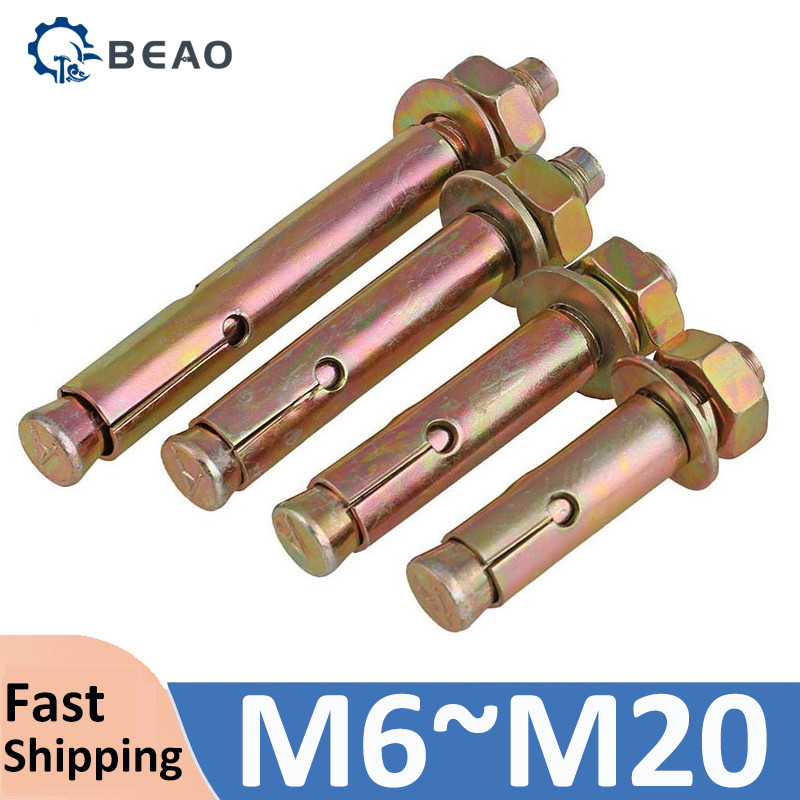 Heavy Duty ขยาย Bolt Anchor Plasterboard สีเหลืองสังกะสีชุบ Fix Bolts M6 M8 M10 M12 M14 M16 M18 M20 