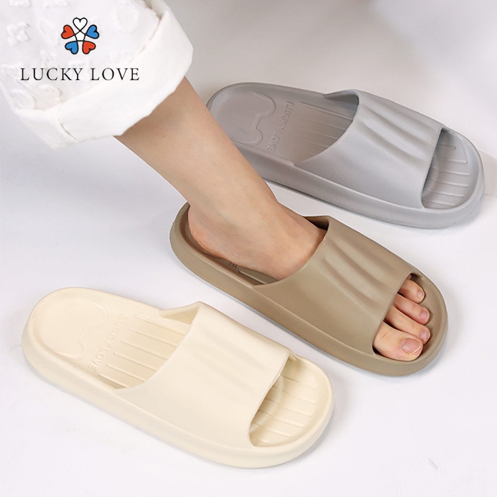 Lucky Love รองเท้าแตะ พื้นหนา สำหรับผู้หญิง EVA พื้นนุ่ม กันลื่น หนานุ่ม LK007
