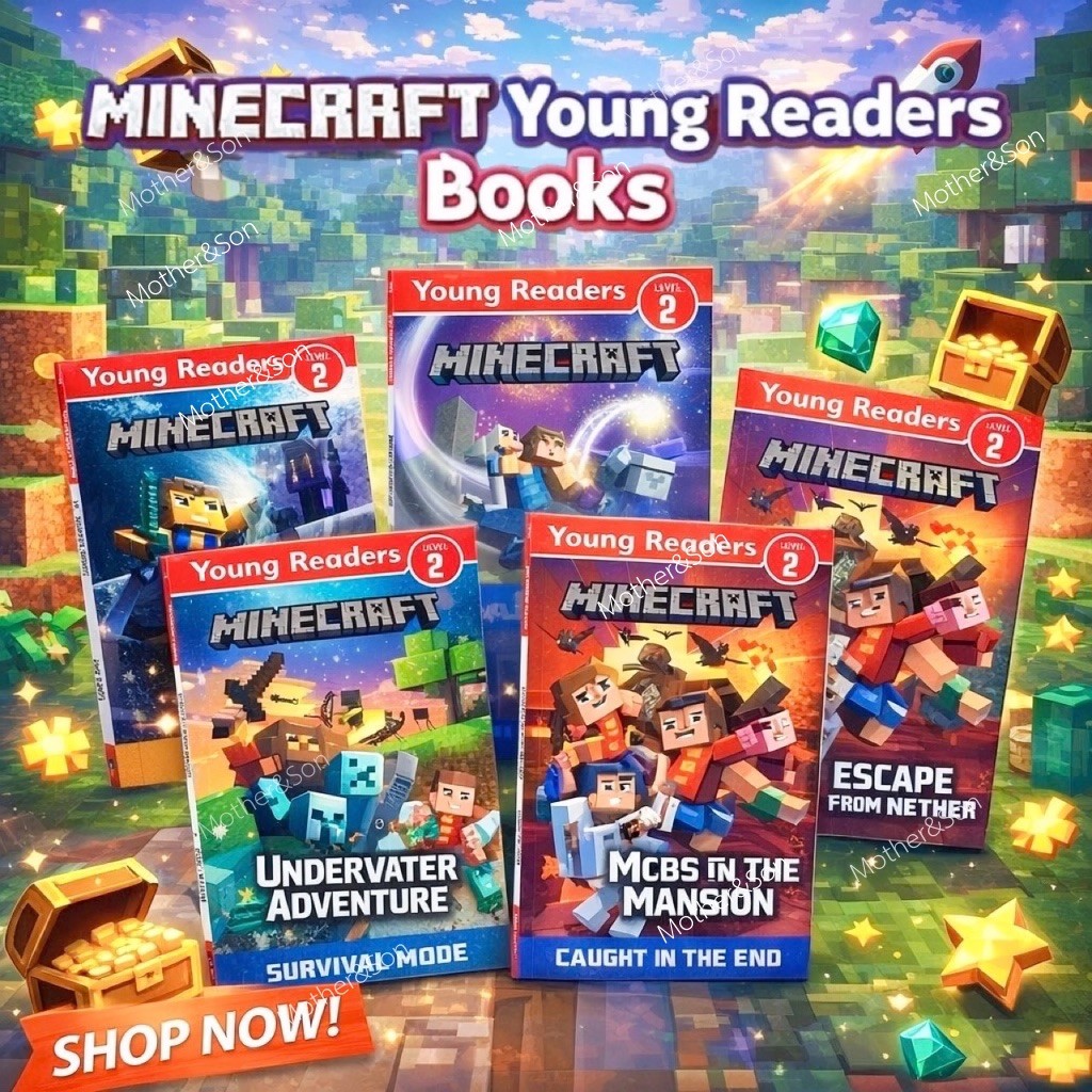 📚 ชุดอ่านเสริมภาษาอังกฤษ  Minecraft Young Readers Level 2 - ชุด 6 เล่ม