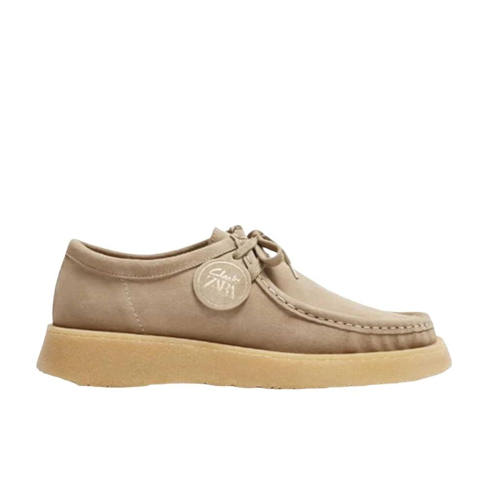 Zara × Clarks Leather Shoes Beige Unused