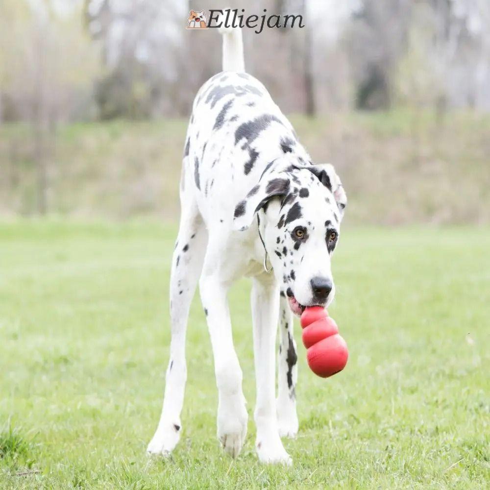 ELLIEJAM Kong ของเล่นสุนัข,ของเล่นลูกสุนัขคลาสสิก Kong ที่น่าพอใจรักษายางหลายขนาดของเล่นเคี้ยว