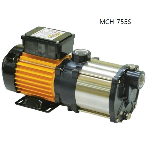 MITSUBISHI ปั๊มน้ำหอยโข่ง รุ่น PMH-755S ท่อ 1 นิ้ว ปั๊มไฟฟ้าหลายใบพัด แรงดันสูง 750W 1แรง Super Pump