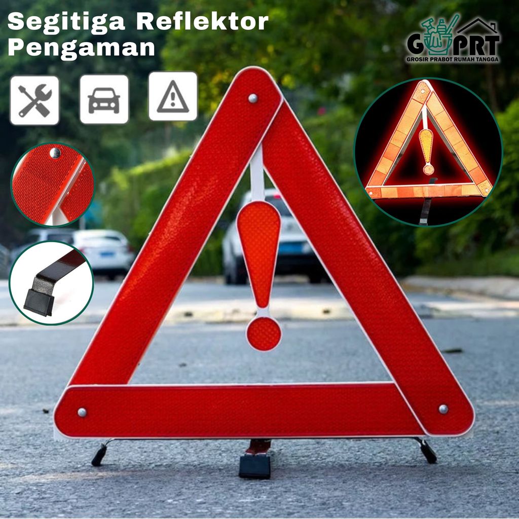 GPRT รถความปลอดภัยสามเหลี่ยมรถ Reflector สนุกป้ายคําเตือนฉุกเฉินอันตรายพับประกอบฉุกเฉินสามเหลี่ยมป้า