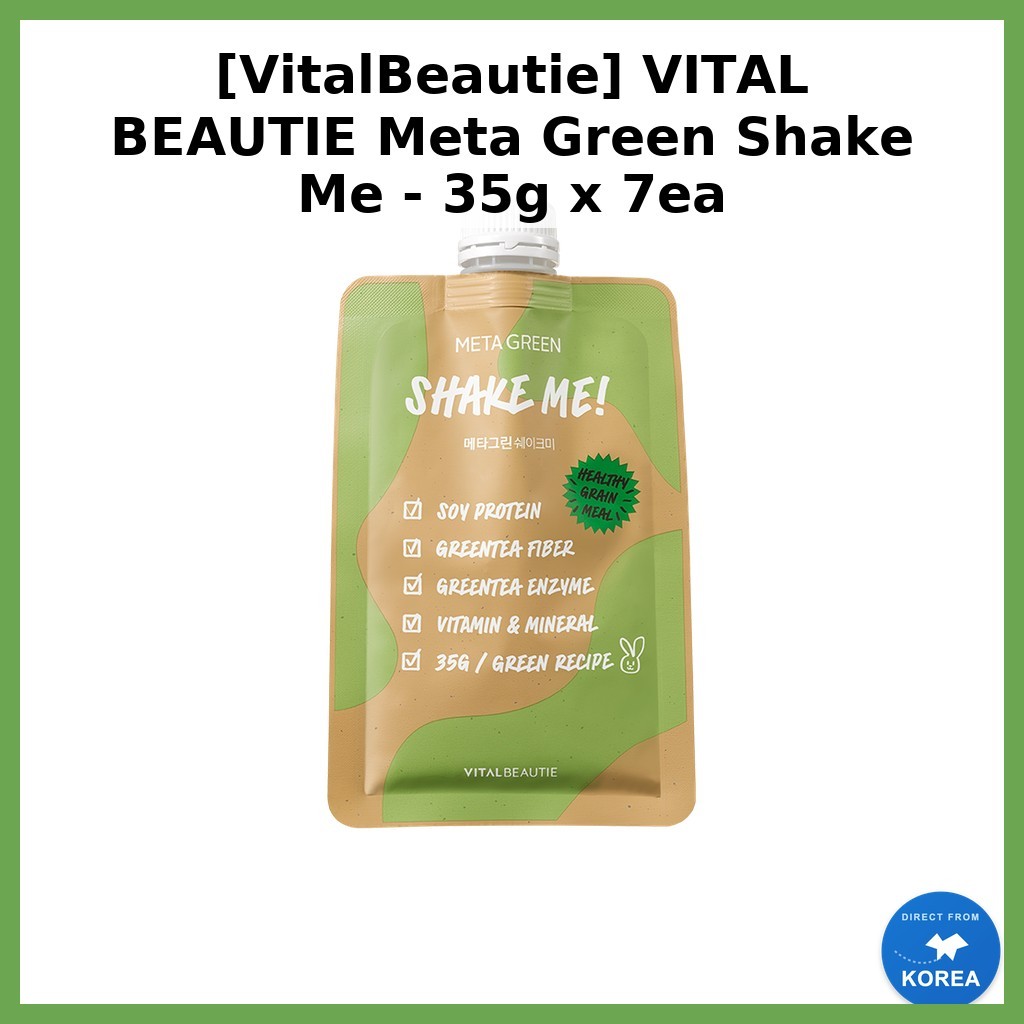 [VitalBeautie] VITAL BEAUTIE Meta Green Shake Me - 35g x 7ea / เครื่องดื่มเพื่อสุขภาพเกาหลี / Nutrie